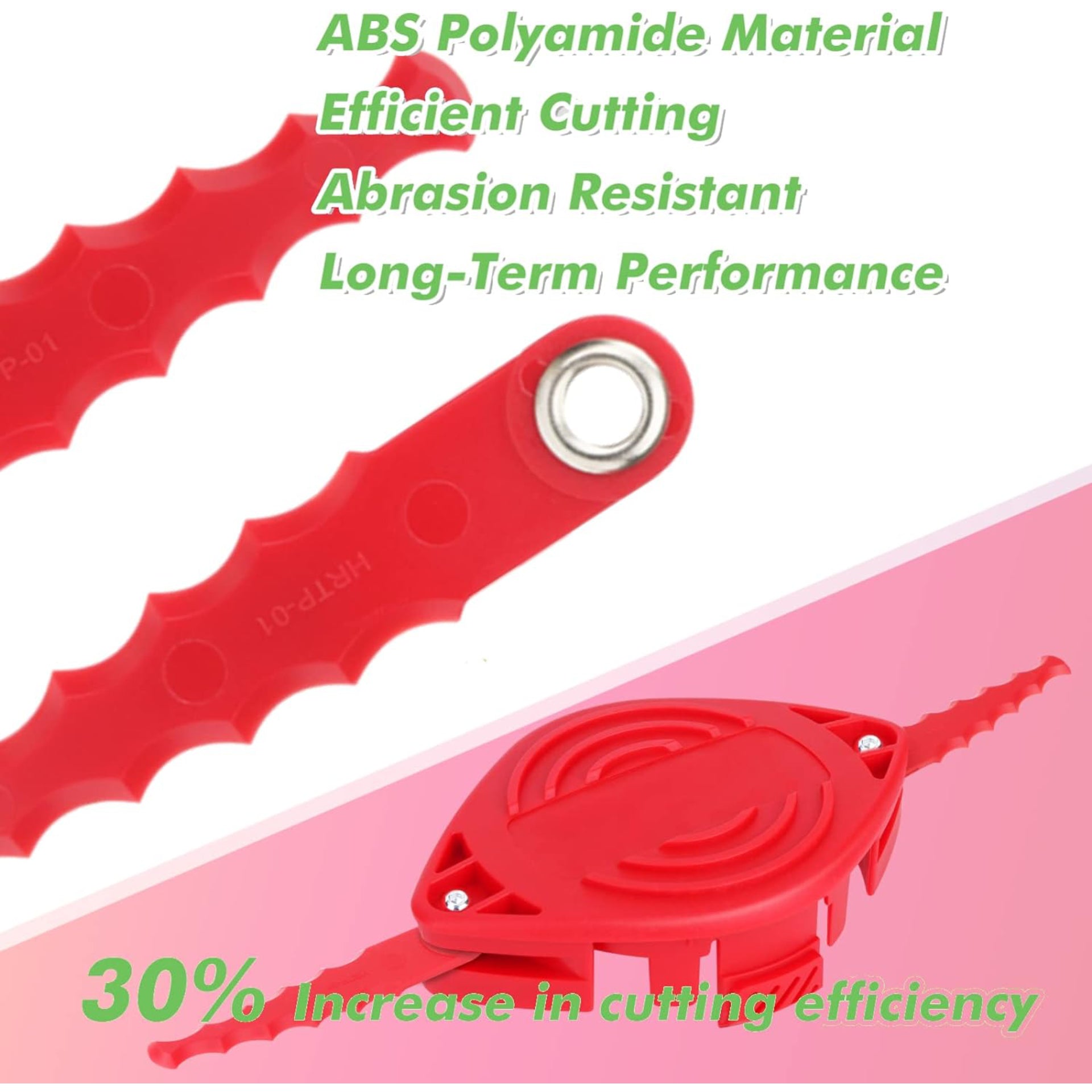 Eyoloty 32 Pack CMZST0803 CMZST080 Serrated Replacement Blades Compatible with Craftsman CMCST910,CMCST910M,CMCST910M1 Series Trimmer Polycarbonate Head,Flexible Blades with Screw Parts (37 Pack)