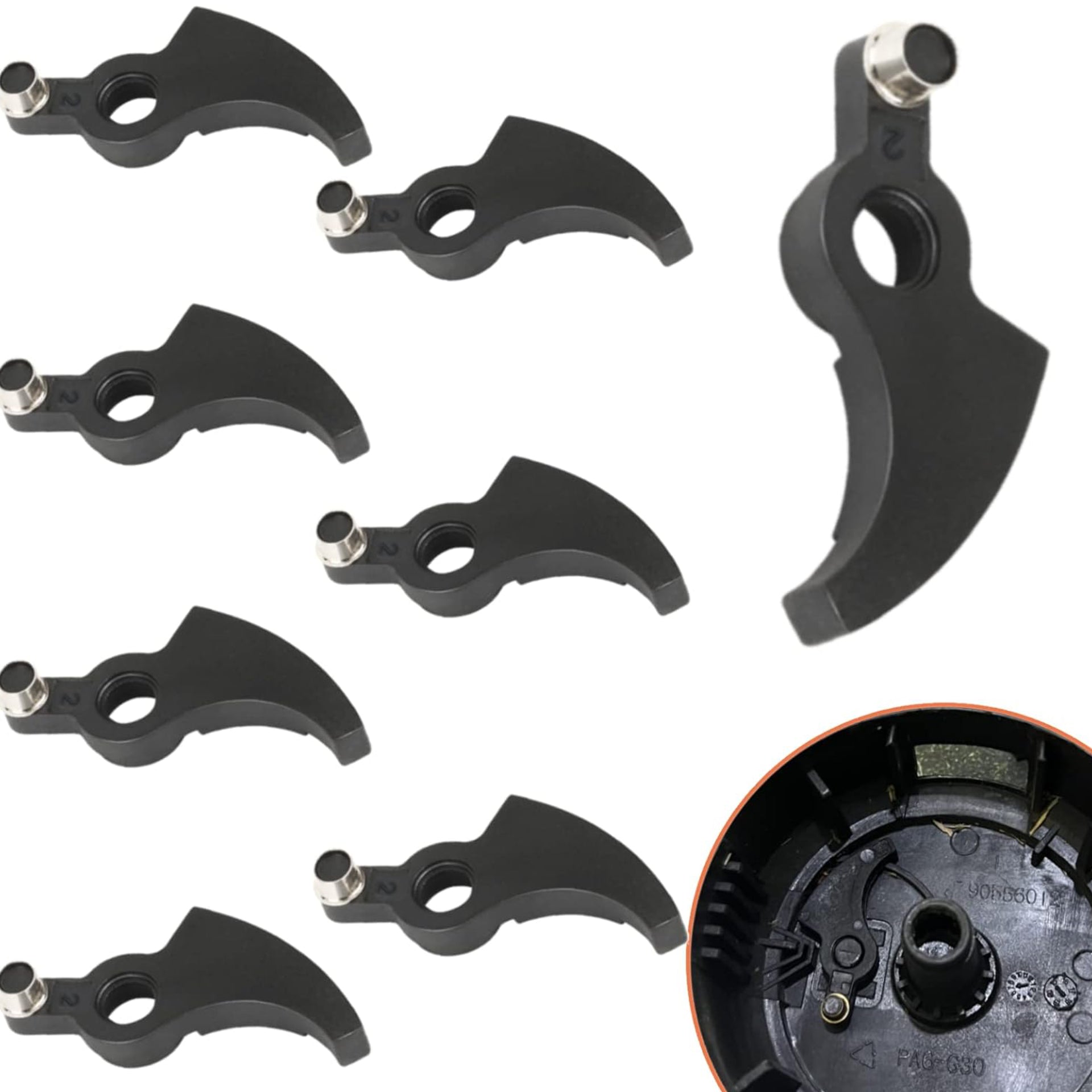 Eyoloty 90567079 Replacement Lever Assembly Compatible with Black Decker GH610 Type 1,GH900 Type 1,GH900 Type 2 Trimmer,Trimmer Spool Ratchet Lever,Replacement Trimmer Lever Attachments (8 Pack)