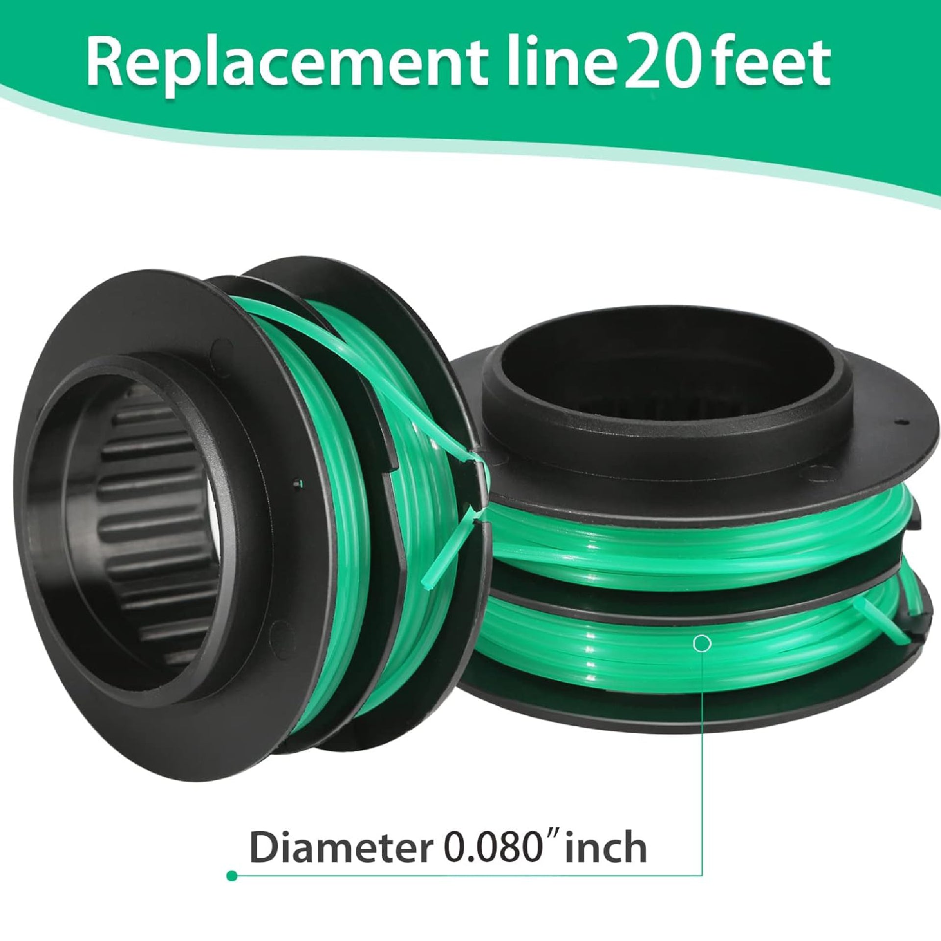 Eyoloty 537338601 Trimmer Head Spool 0.080" 20ft Compatible with Husqvarna T25 125LDX 128L 128LD 128LDX 128RJ 129L 128DJX 129DJX 124R String Trimmer (2 Pack)