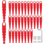 Eyoloty 32 Pack CMZST0803 CMZST080 Serrated Replacement Blades Compatible with Craftsman CMCST910,CMCST910M,CMCST910M1 Series Trimmer Polycarbonate Head,Flexible Blades with Screw Parts (37 Pack)
