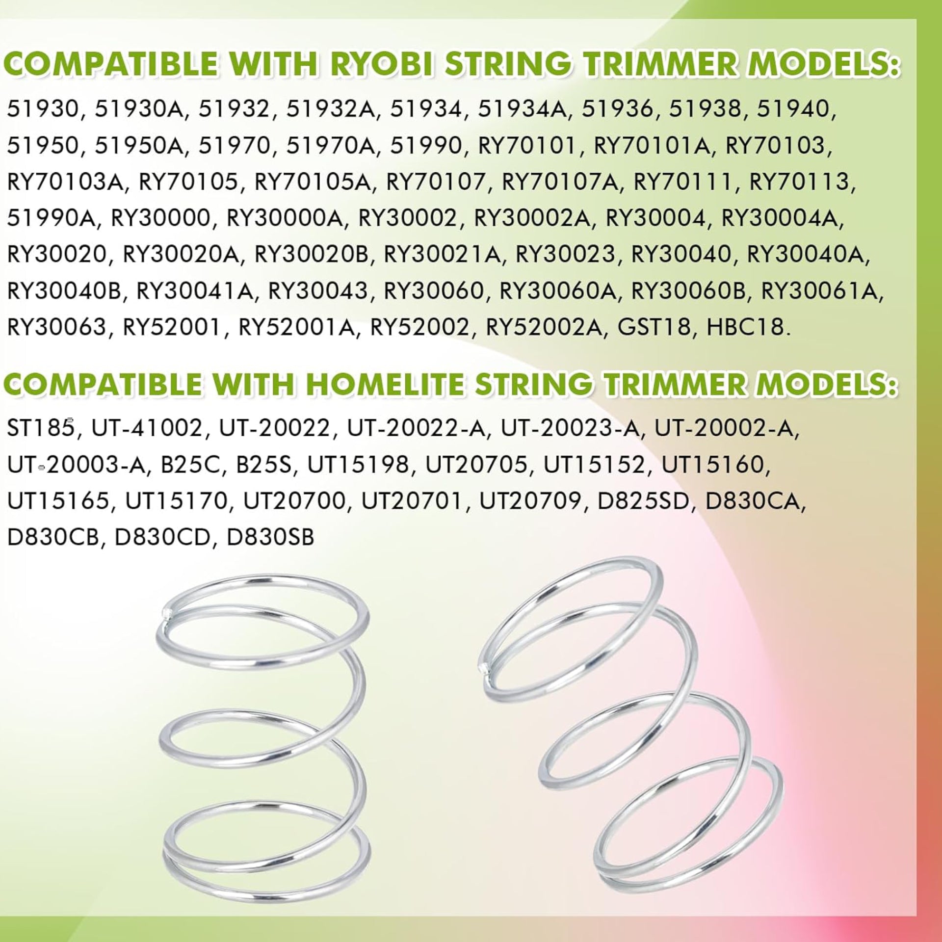 Eyoloty 6 Pack 06713 Trimmer Head Spring Compatible with Ryobi Homelite 98848 UP06526 RY70103 RY70105 RY70107 RY70111 RY70113 RY30020B RY26500 ST185 UT-41002 UT-20022 UT-20022-A String Trimmer