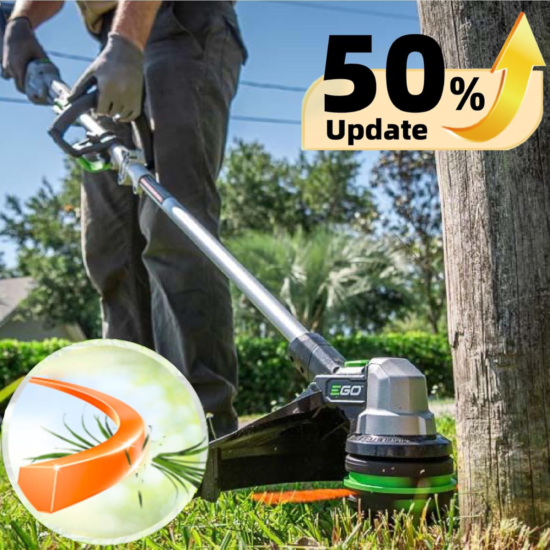 Eyoloty AL2420P AL2450S AL2470B AL2420PB 0.095" 183Ft Trimmer Line Compatible with EGO 56-Volt 15" ST1500 ST1500-S ST1500F ST1500SF STA1500 Trimmer & Multi-Head String Trimmer Attachment (12 Pack)