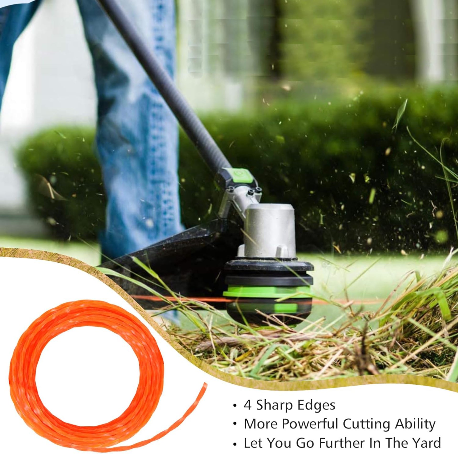 Eyoloty AL2420P AL2450S AL2470B AL2420PB 0.095" 183Ft Trimmer Line Compatible with EGO 56-Volt 15" ST1500 ST1500-S ST1500F ST1500SF STA1500 Trimmer & Multi-Head String Trimmer Attachment (12 Pack)