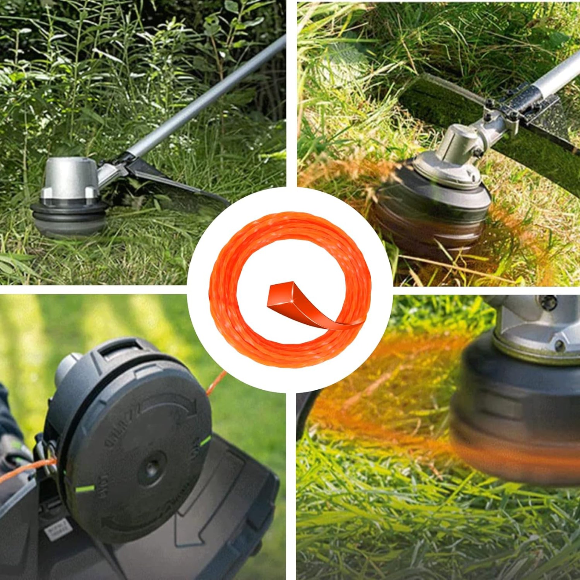 Eyoloty AL2420P AL2450S AL2470B AL2420PB 0.095" 183Ft Trimmer Line Compatible with EGO 56-Volt 15" ST1500 ST1500-S ST1500F ST1500SF STA1500 Trimmer & Multi-Head String Trimmer Attachment (12 Pack)