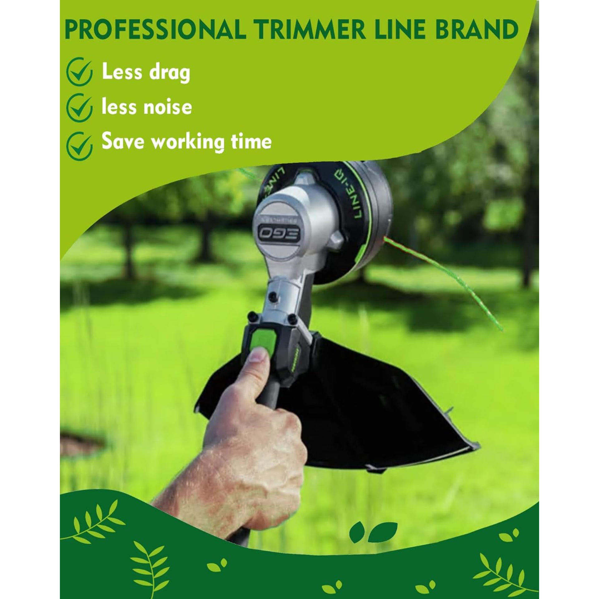Eyoloty AL2420P Pre-Cut 0.095" 208Ft Twisted Line Compatible with EGO 56-Volt 15" ST1500 ST1500-S ST1500F ST1500SF STA1500 String Trimmer Weed Eater,AL2450S AL2470B AL2420PB Trimmer Line (12 Pack)