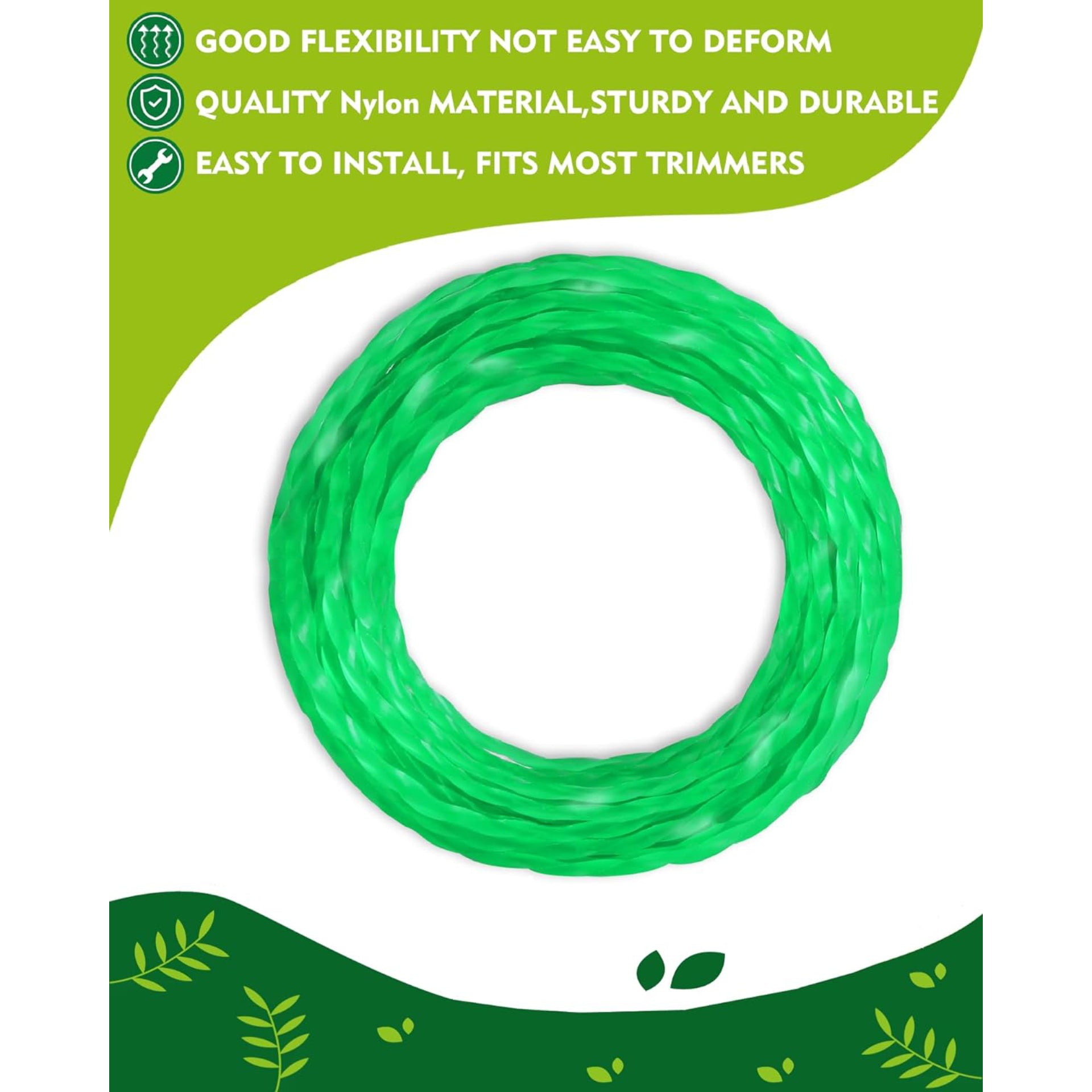 Eyoloty AL2420P Pre-Cut 0.095" 208Ft Twisted Line Compatible with EGO 56-Volt 15" ST1500 ST1500-S ST1500F ST1500SF STA1500 String Trimmer Weed Eater,AL2450S AL2470B AL2420PB Trimmer Line (12 Pack)