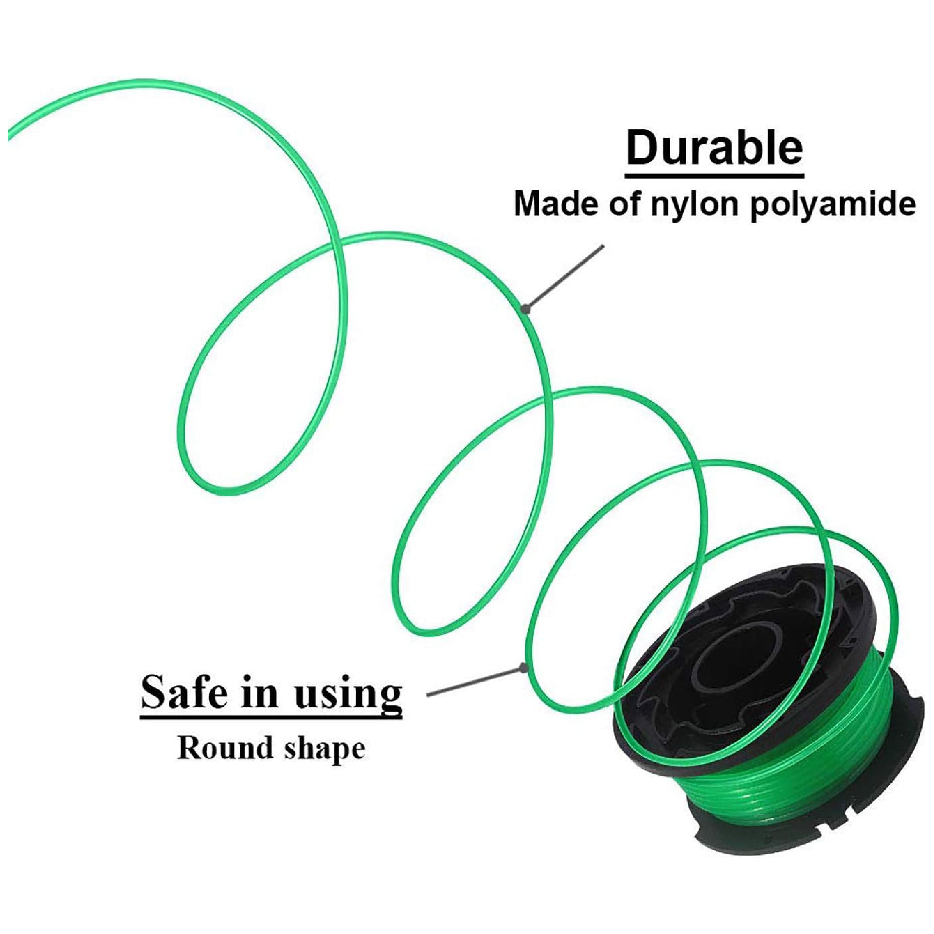 Eyoloty SF-080 Trimmer Replacement Spools Compatible with Black Decker SF-080-BKP GH3000 GH3000R LST540 LST540B Weed Eater 20ft 0.080" Edger Refills with 90583594 Cover Cap (4 Spool, 1 Cap)