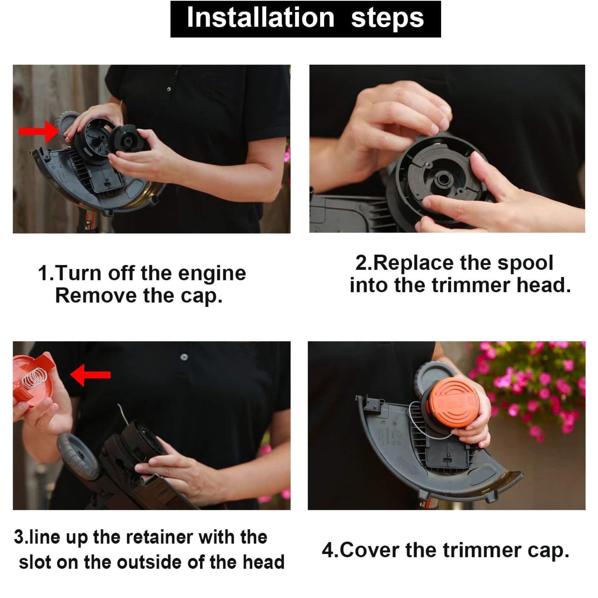 AF-100 AF100 Unkrautfresser-Spule, Kompatibel Mit Black+Decker GH900