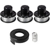 Eyoloty RS-136 Trimmer Spools Line 20ft 0.065" Compatible with Black Decker ST4500 ST1000 ST4000 GE600 CST800 ST6800 String Trimmer,Weed Eater Replacement Line Auto-Feed Spool with 682378-02 Cap