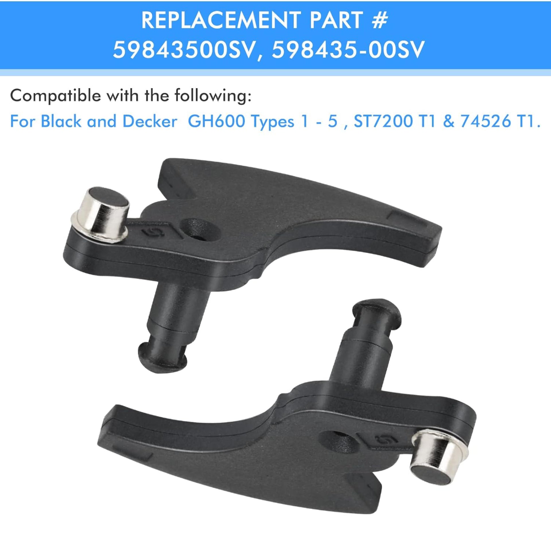 Eyoloty 598435-00SV Replacement Lever Assembly Compatible with Black Decker GH600,74526,ST8000,ST7200,GH600-B3LZ Trimmer,String Trimmer Lever Attachments,Spool Ratchet Lever Replacement Part 8 Pack