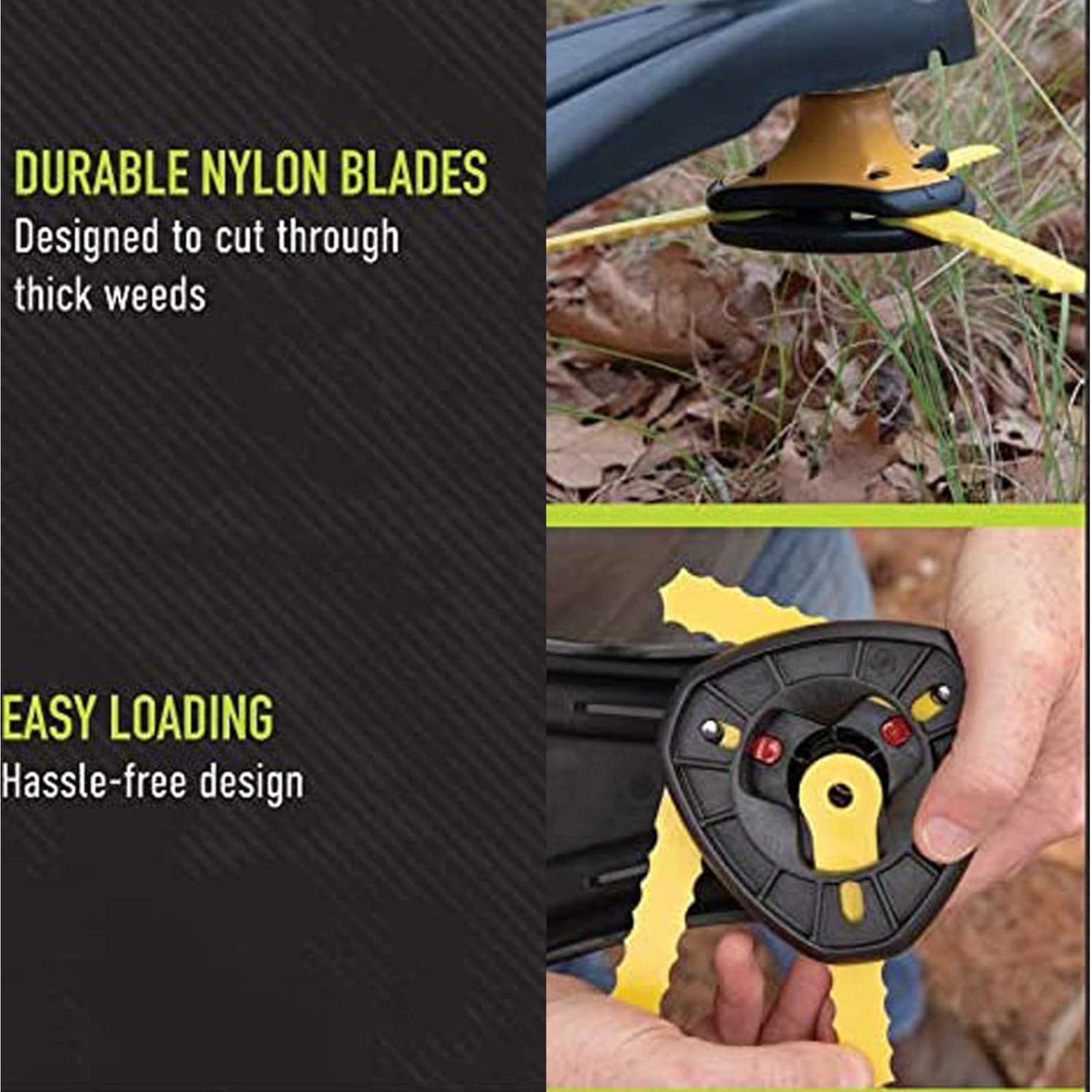 Eyoloty 70289A Nylon Replacement Blades Compatible with Weed Warrior 14867B Push-N-Load 3-Blade Trimmer Head,PivoTrim Hybrid and Ugly Head Hybrid 2-N-1 Weed Trimmer Heads (36 Pack)
