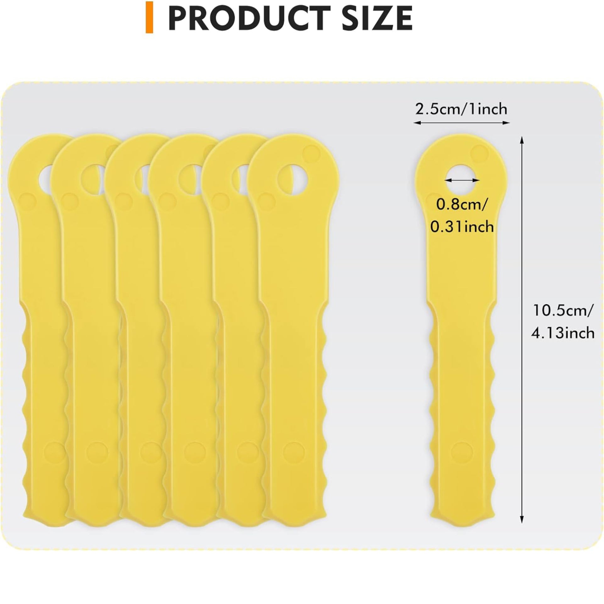 Eyoloty 70289A Nylon Replacement Blades Compatible with Weed Warrior 14867B Push-N-Load 3-Blade Trimmer Head,PivoTrim Hybrid and Ugly Head Hybrid 2-N-1 Weed Trimmer Heads (36 Pack)