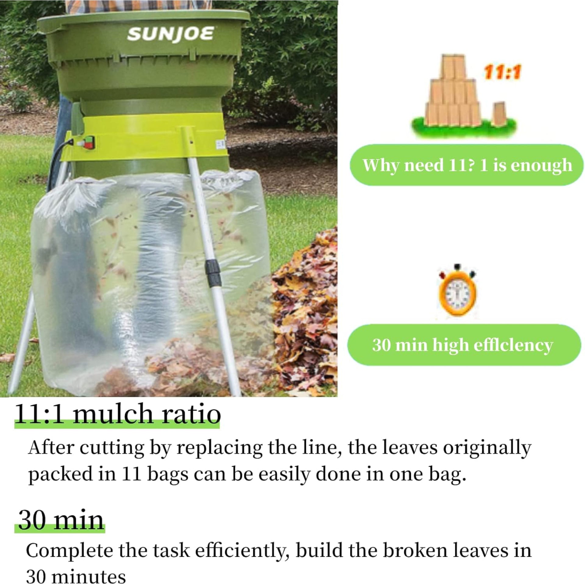 Eyoloty Replacement Line Flex-A-Line 60-Pack Compatible with Sun Joe SDJ616 SDJ616L 13-Amp Corded Electric Leaf Mulcher/Shredder