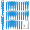 Eyoloty 32 Pack 2900719 Serrated Replacement Blades Compatible with Greenworks 2101602,2101602A,STBA40B210, 2101602,ST40B410,BST4000 String Trimmers Head,Flexible Blades with Screw Parts(37Pack)