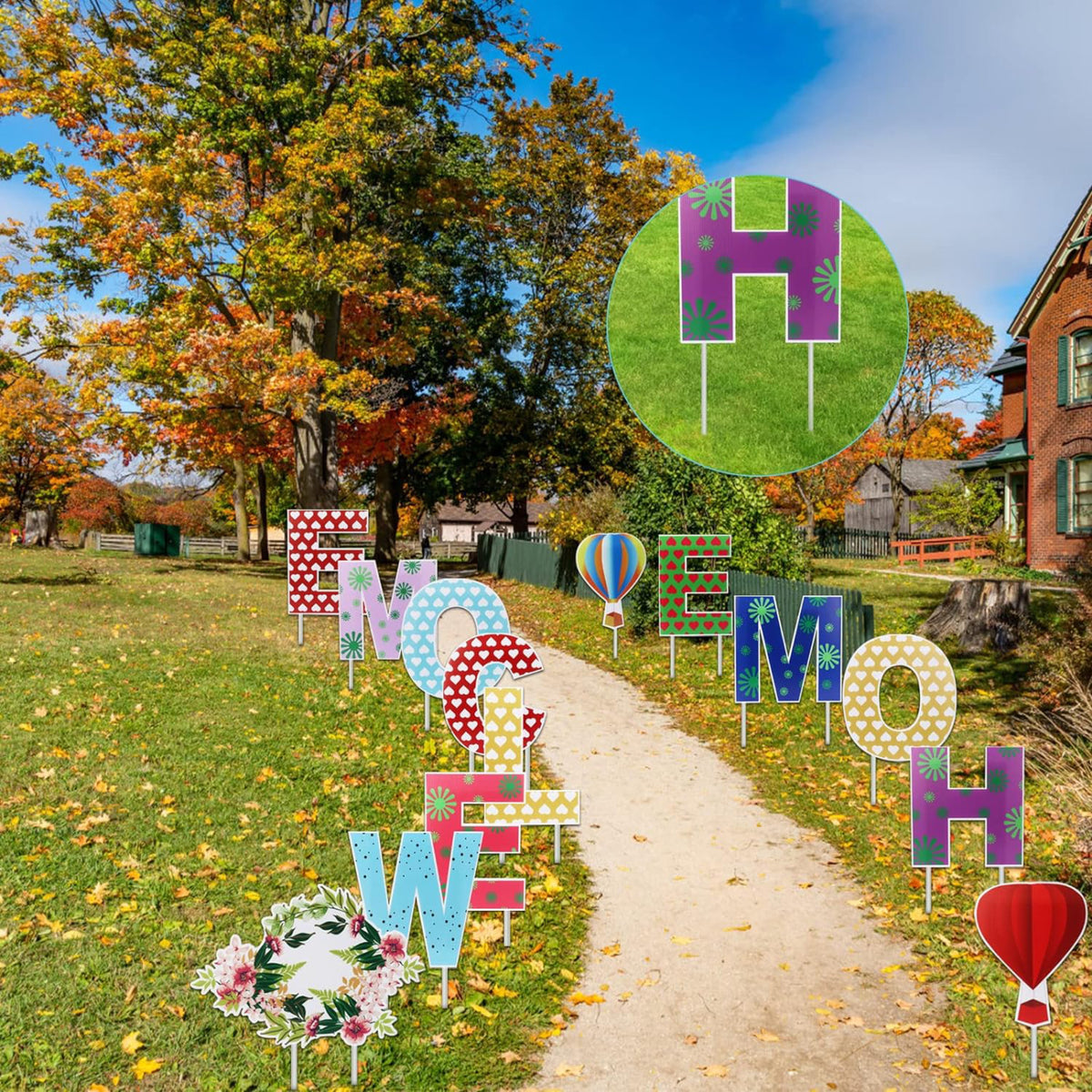 Eyoloty Welcome Home Yard Signs With Stakes,14 Pcs Welcome Home Lawn S