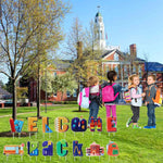 Eyoloty Welcome Back to School Yard Sign,Welcome Back Yard Sign with Stakes,Back To School Decorations Sign for First Day of School Outdoor Lawn Party,Waterproof Corrugated Board,Not Fade (14 Pcs)
