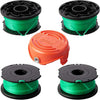 Eyoloty Fadenspule Reflex A6486 A6486-XJ A6482 passend für Black+Decker GL8033,GL9035,STB3620L,STC5433,STC5433B,STB3620L Rasentrimmer，6 M Länge Ø 2 mm mit 90583594 spulendeckel (4 Spulen + 1 Kappe)
